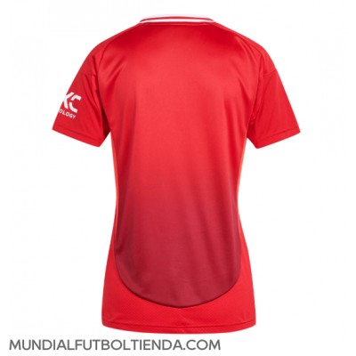 Camiseta Manchester United Primera Equipación Replica 2024-25 para mujer mangas cortas Camiseta Manchester United Primera Equipación Replica 2024-25 para mujer mangas cortas